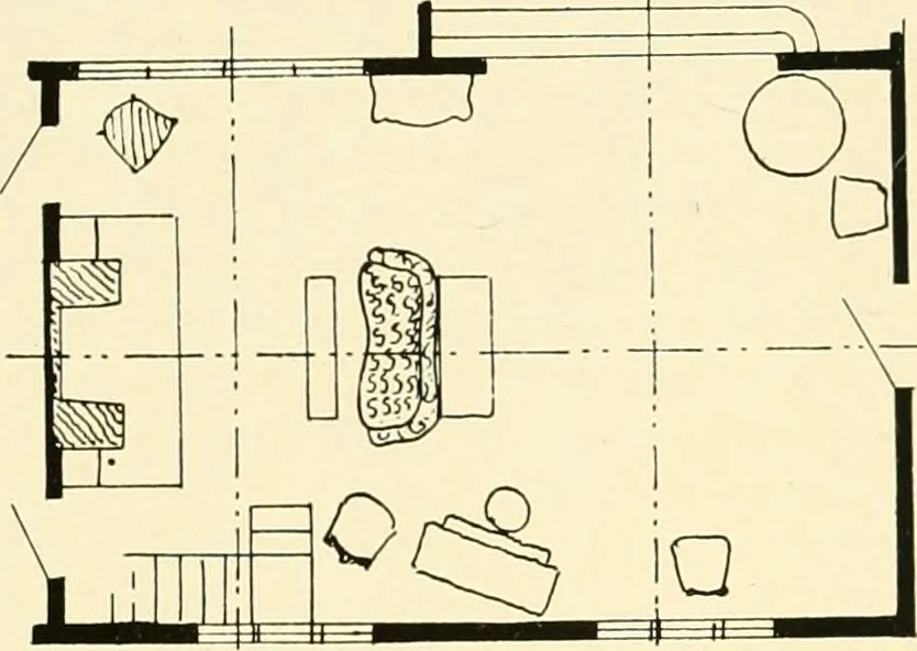 An illustration from Art principles in house, furniture, and village building; an exposition of designing principles which every house builder, furniture user, and village dweller should know, 1921, leaf 101