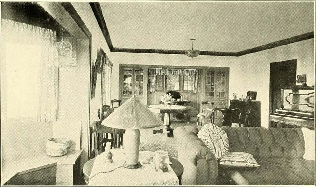 An illustration from Art principles in house, furniture, and village building; an exposition of designing principles which every house builder, furniture user, and village dweller should know, 1921, leaf 104