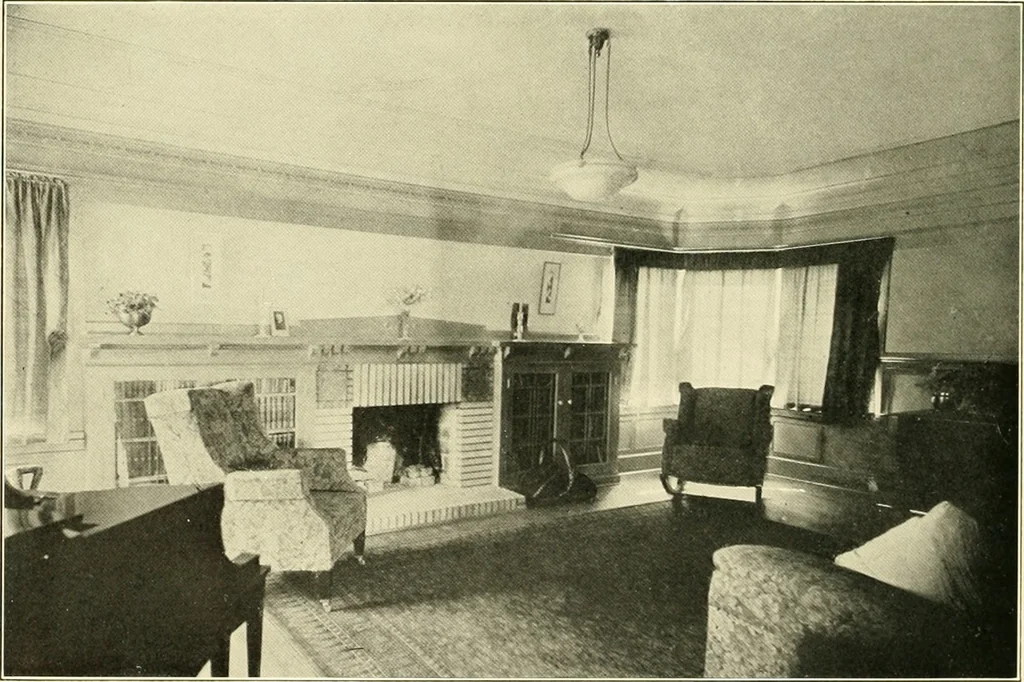 An illustration from Art principles in house, furniture, and village building; an exposition of designing principles which every house builder, furniture user, and village dweller should know, 1921, leaf 107