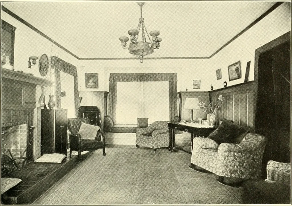 An illustration from Art principles in house, furniture, and village building; an exposition of designing principles which every house builder, furniture user, and village dweller should know, 1921, leaf 108