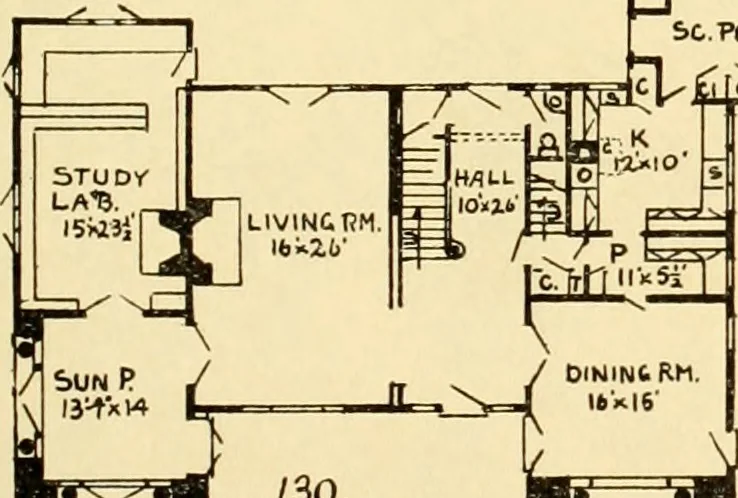 An illustration from Art principles in house, furniture, and village building; an exposition of designing principles which every house builder, furniture user, and village dweller should know, 1921, leaf 140
