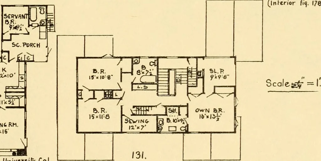 An illustration from Art principles in house, furniture, and village building; an exposition of designing principles which every house builder, furniture user, and village dweller should know, 1921, leaf 140