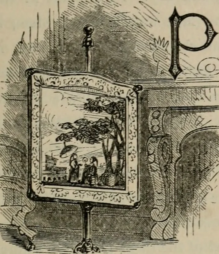 An illustration from Art recreations; being a complete guide to pencil drawing, oil painting, water-color painting, crayon drawing and painting, painting on ground glass, Grecian painting, antique painting, oriental painting, sign painting, theorem painting, ferneries, moss work, papier mache, cone work, feather flowers, potichomanie, leather work, hair work, taxidermy, gilding and bronzing, plaster work, decalcomanie, wax work, shell work, magic lantern, paper flowers, imitation of pearl, the aquqrium, sealing-wax painting, panorama painting, coloring photographs, enamel painting, etc., 1873, leaf 202