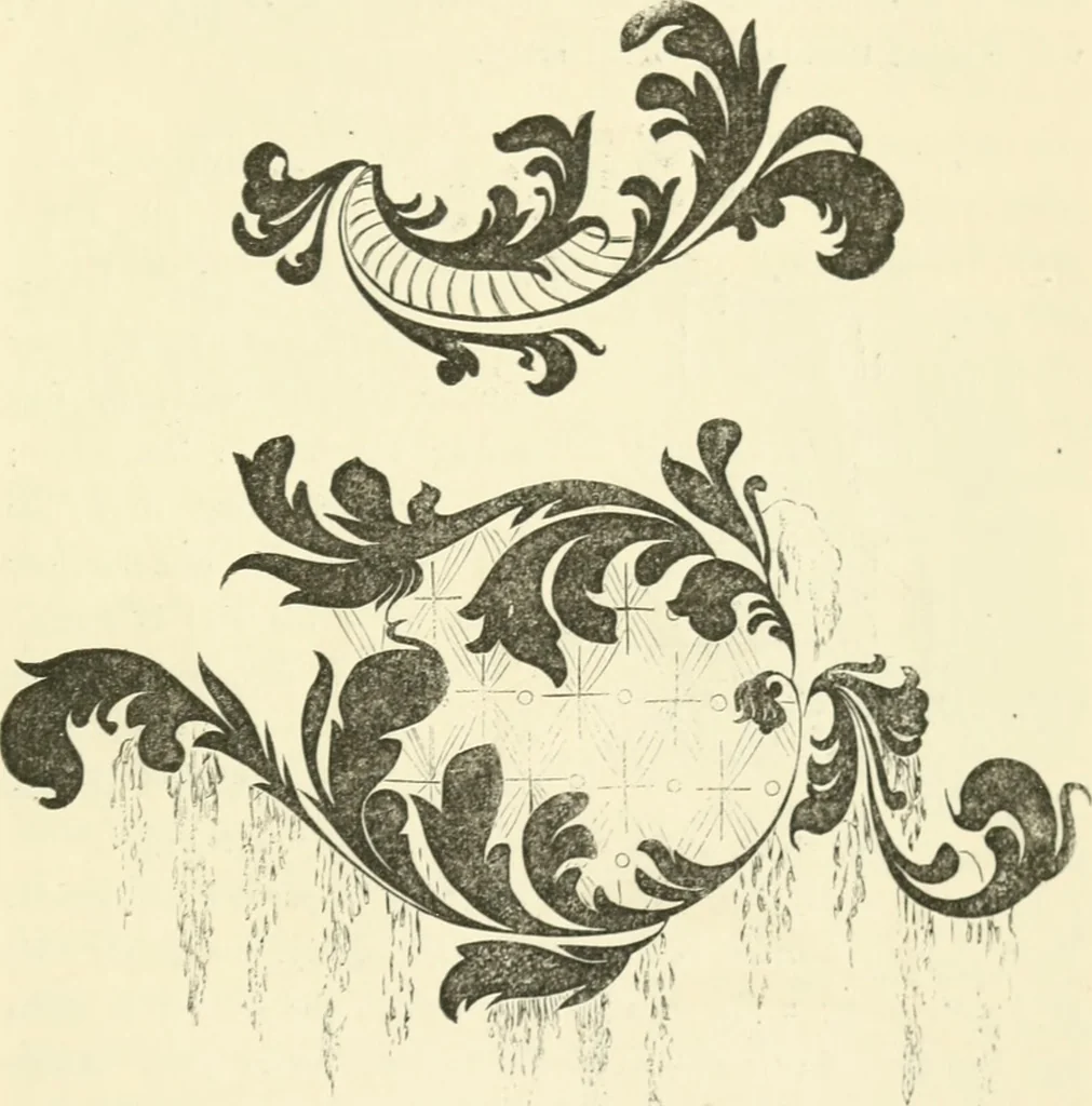 An illustration from Art recreations : being a complete guide to pencil drawing, oil painting ... moss work, papier mache...wax work, shell work...enamel painting, etc., 1871, leaf 236