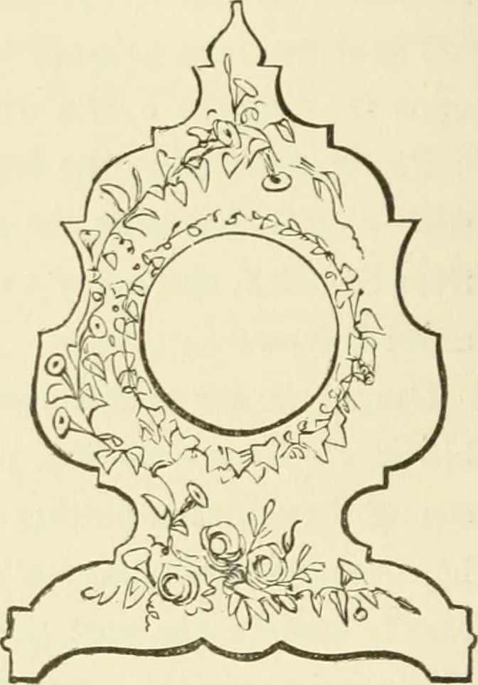 An illustration from Art recreations : being a complete guide to pencil drawing, oil painting ... moss work, papier mache...wax work, shell work...enamel painting, etc., 1871, leaf 251