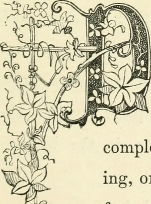 An illustration from Art recreations : being a complete guide to pencil drawing, oil painting ... moss work, papier mache...wax work, shell work...enamel painting, etc., 1871, leaf 72