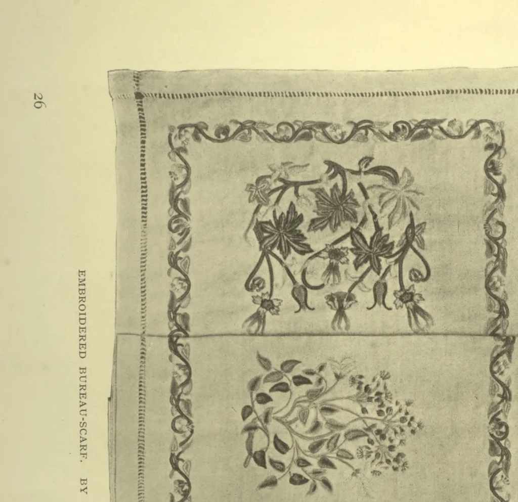 An illustration from Arts [and] crafts; a review of the work executed by students in the leading art school of Great Britain and Ireland, 1916, leaf 33