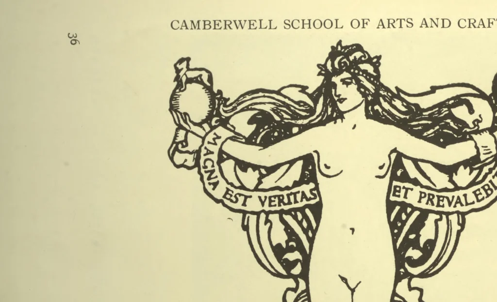 An illustration from Arts [and] crafts; a review of the work executed by students in the leading art school of Great Britain and Ireland, 1916, leaf 43