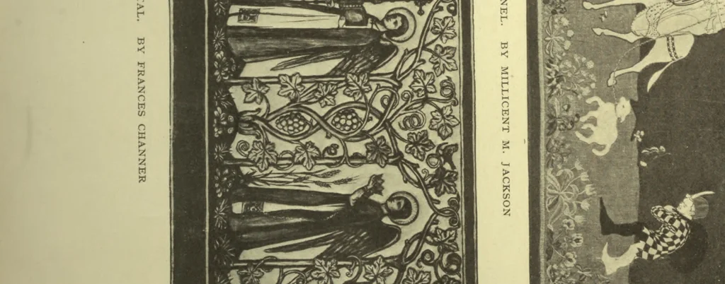 An illustration from Arts [and] crafts; a review of the work executed by students in the leading art school of Great Britain and Ireland, 1916, leaf 55