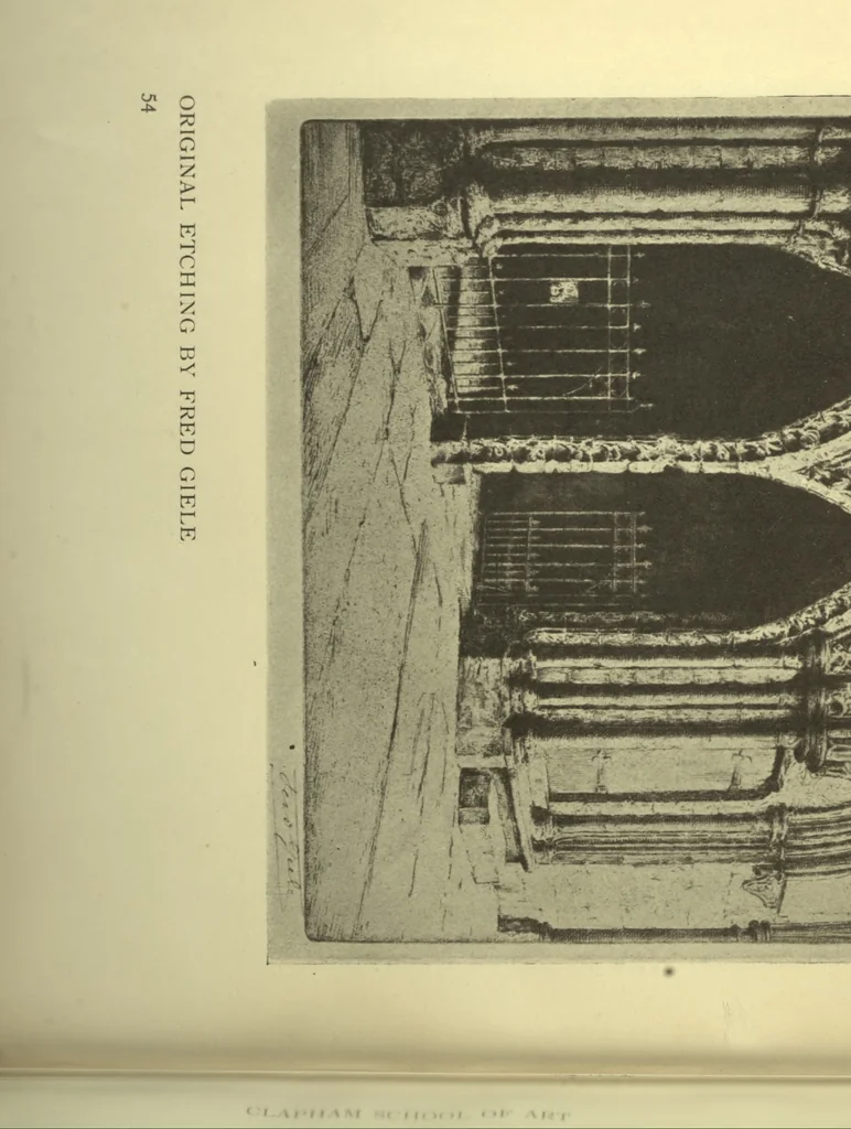 An illustration from Arts [and] crafts; a review of the work executed by students in the leading art school of Great Britain and Ireland, 1916, leaf 61