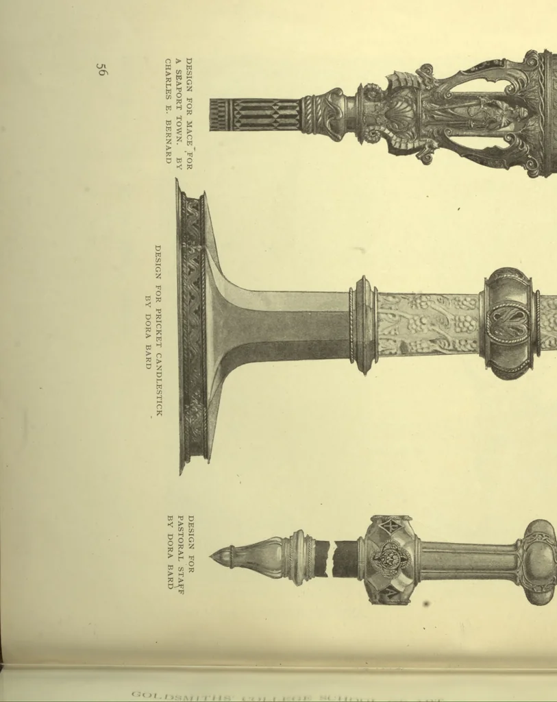 An illustration from Arts [and] crafts; a review of the work executed by students in the leading art school of Great Britain and Ireland, 1916, leaf 63