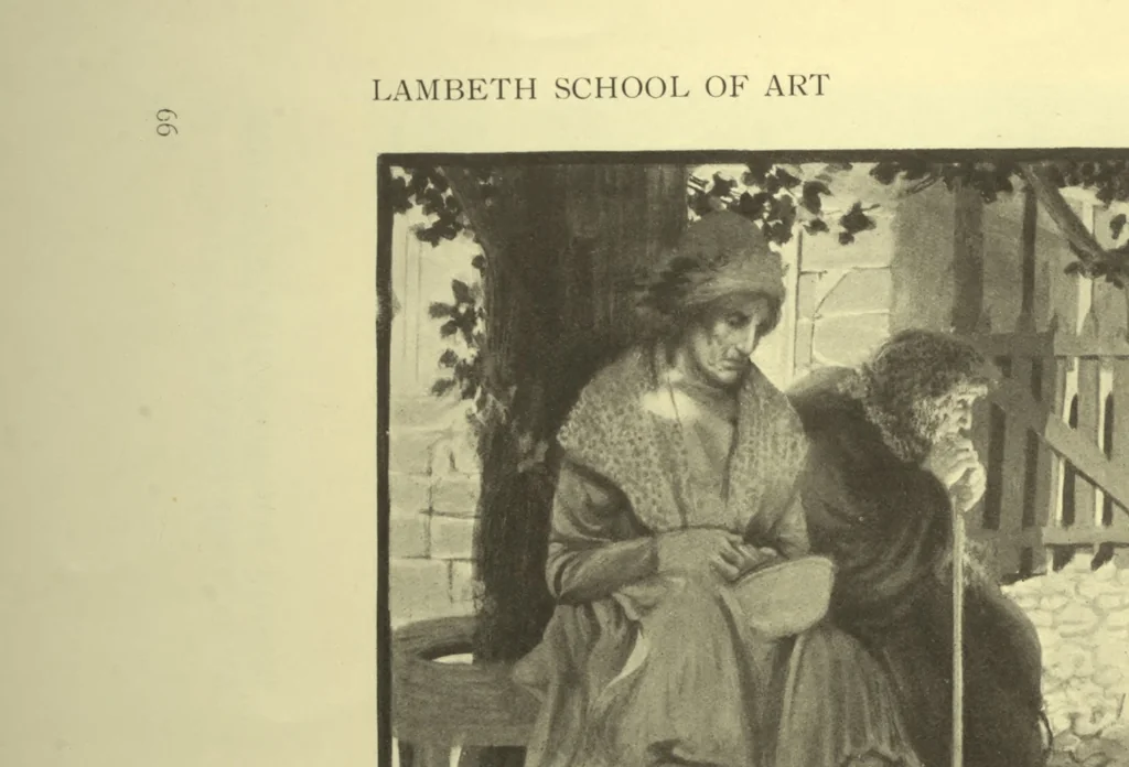 An illustration from Arts [and] crafts; a review of the work executed by students in the leading art school of Great Britain and Ireland, 1916, leaf 73