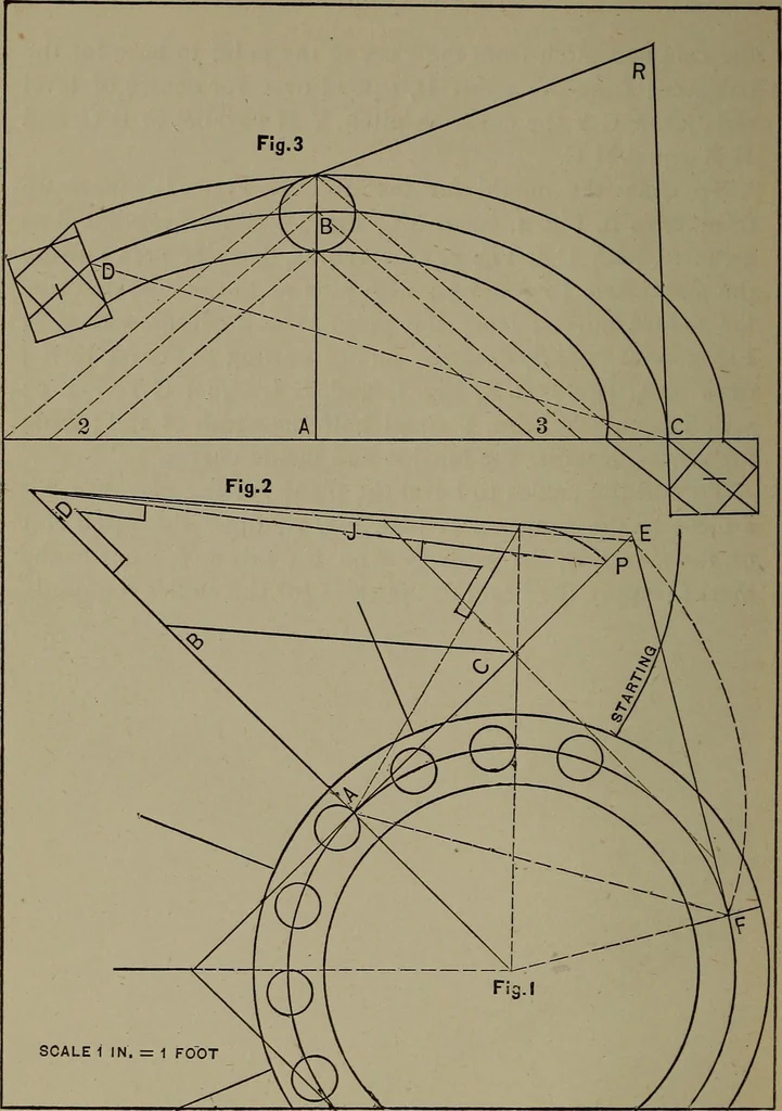 An illustration from The art and science of stair building .., 1885, leaf 69
