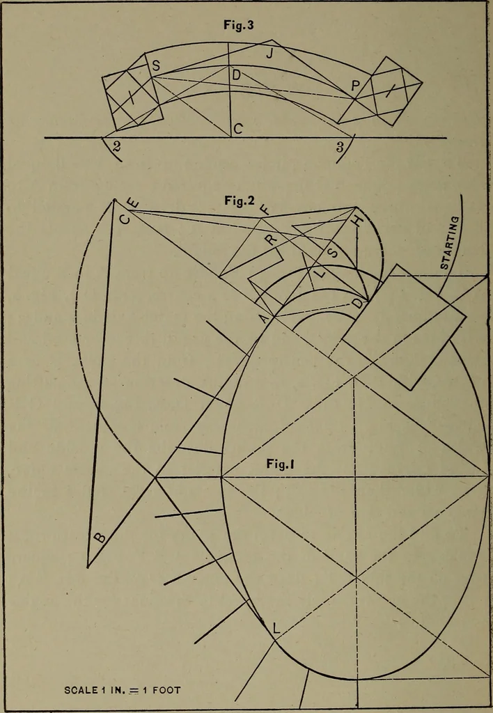 An illustration from The art and science of stair building .., 1885, leaf 71