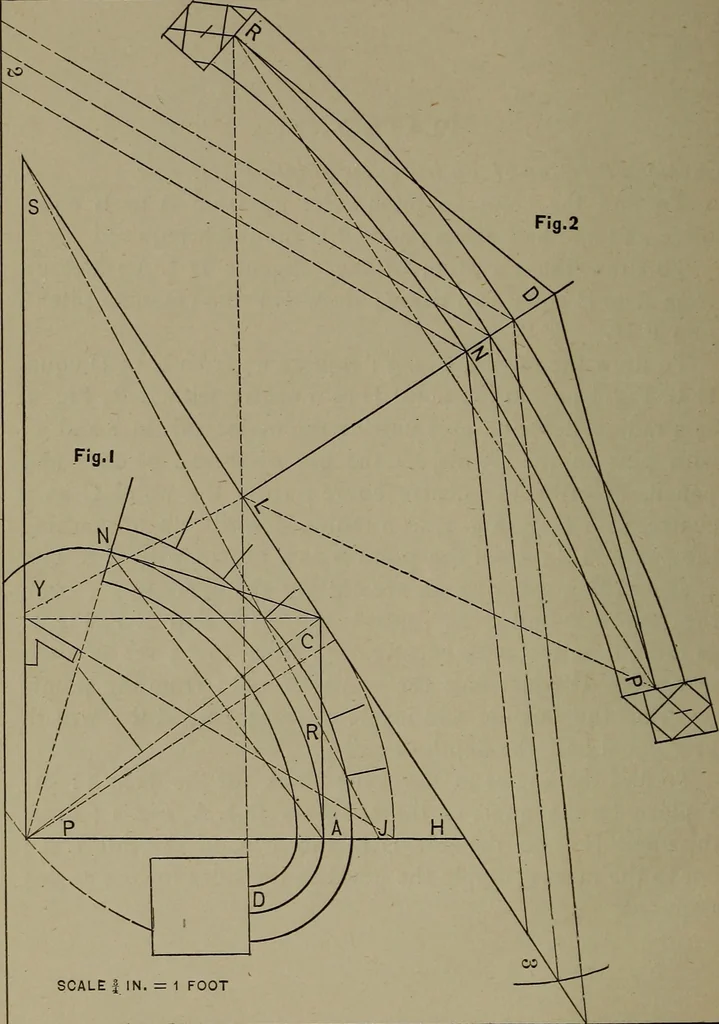 An illustration from The art and science of stair building .., 1885, leaf 73