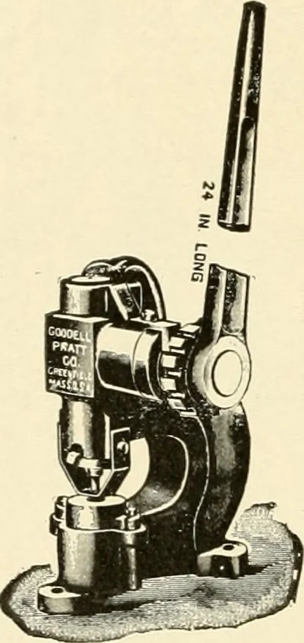An illustration from Arts and crafts in metal : catalogue number 10 of tools and material., 1909, leaf 13