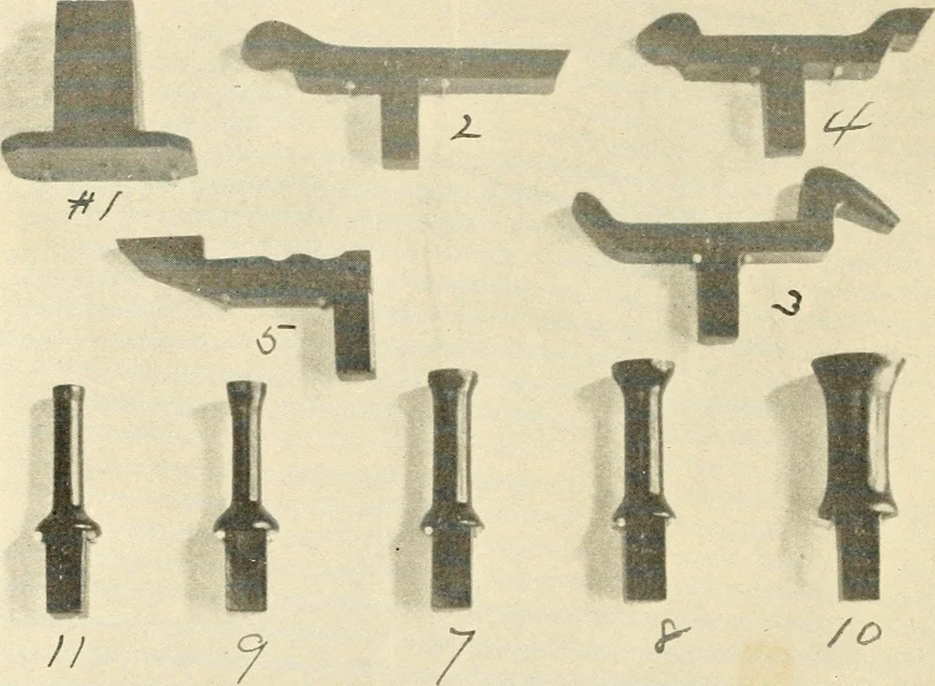 An illustration from Arts and crafts in metal : catalogue number 10 of tools and material., 1909, leaf 7