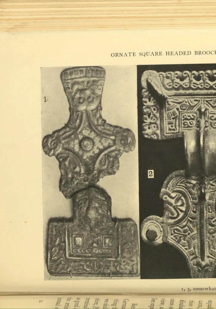 An illustration from The arts in early England, 1915, leaf 515