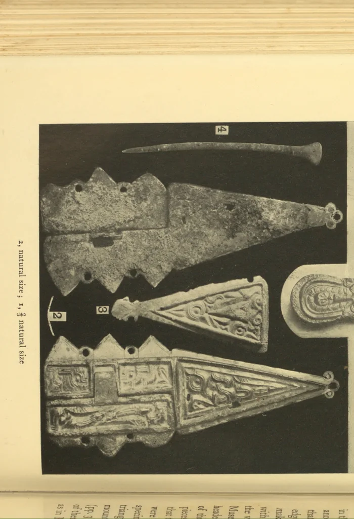An illustration from The arts in early England, 1915, leaf 571