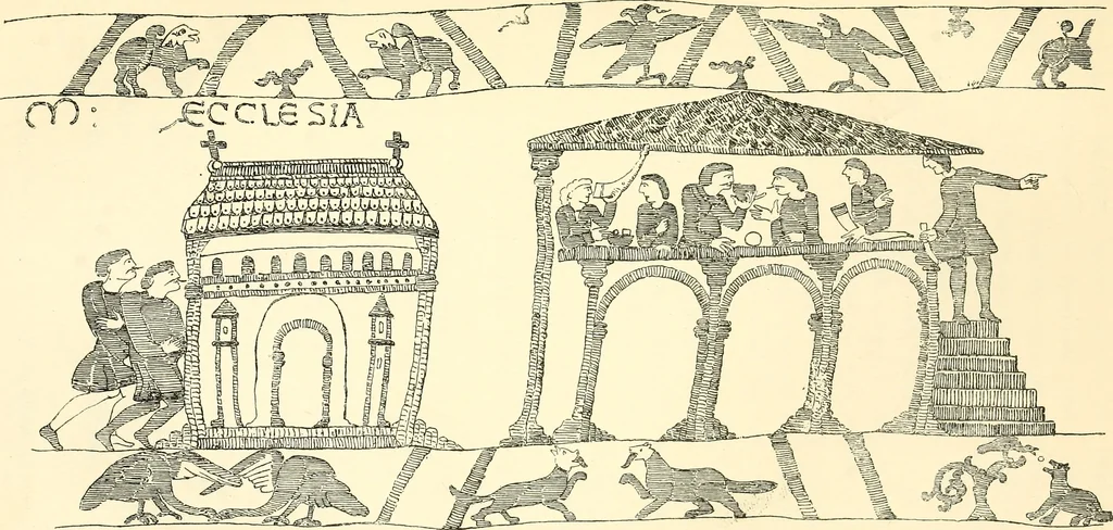 An illustration from The arts in early England, 1903, leaf 148