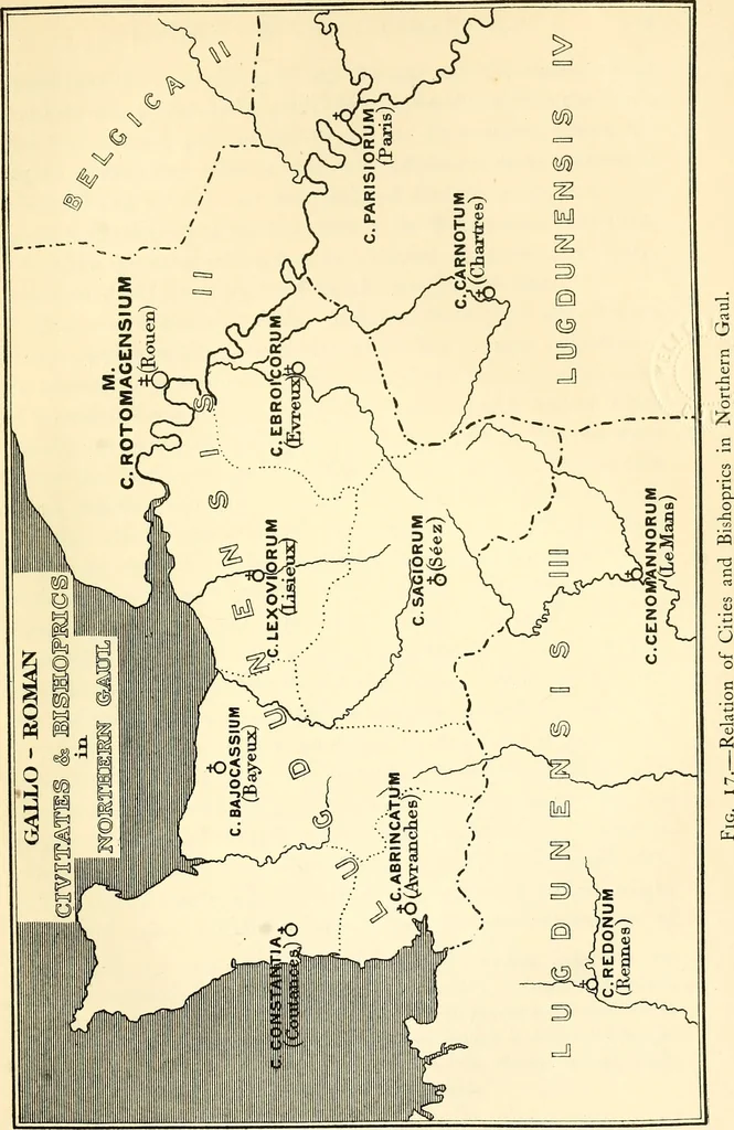 An illustration from The arts in early England, 1903, leaf 188