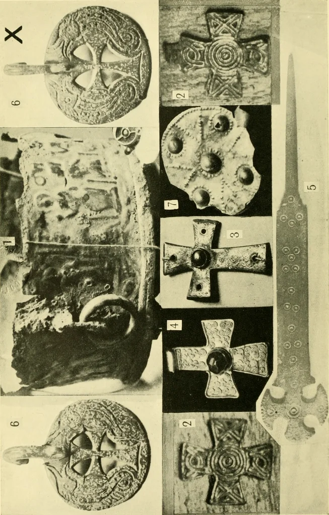 An illustration from The arts in early England, 1903, leaf 179