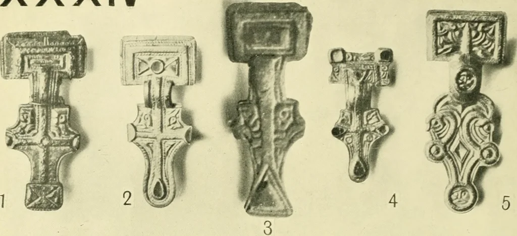 An illustration from The arts in early England, 1903, leaf 359