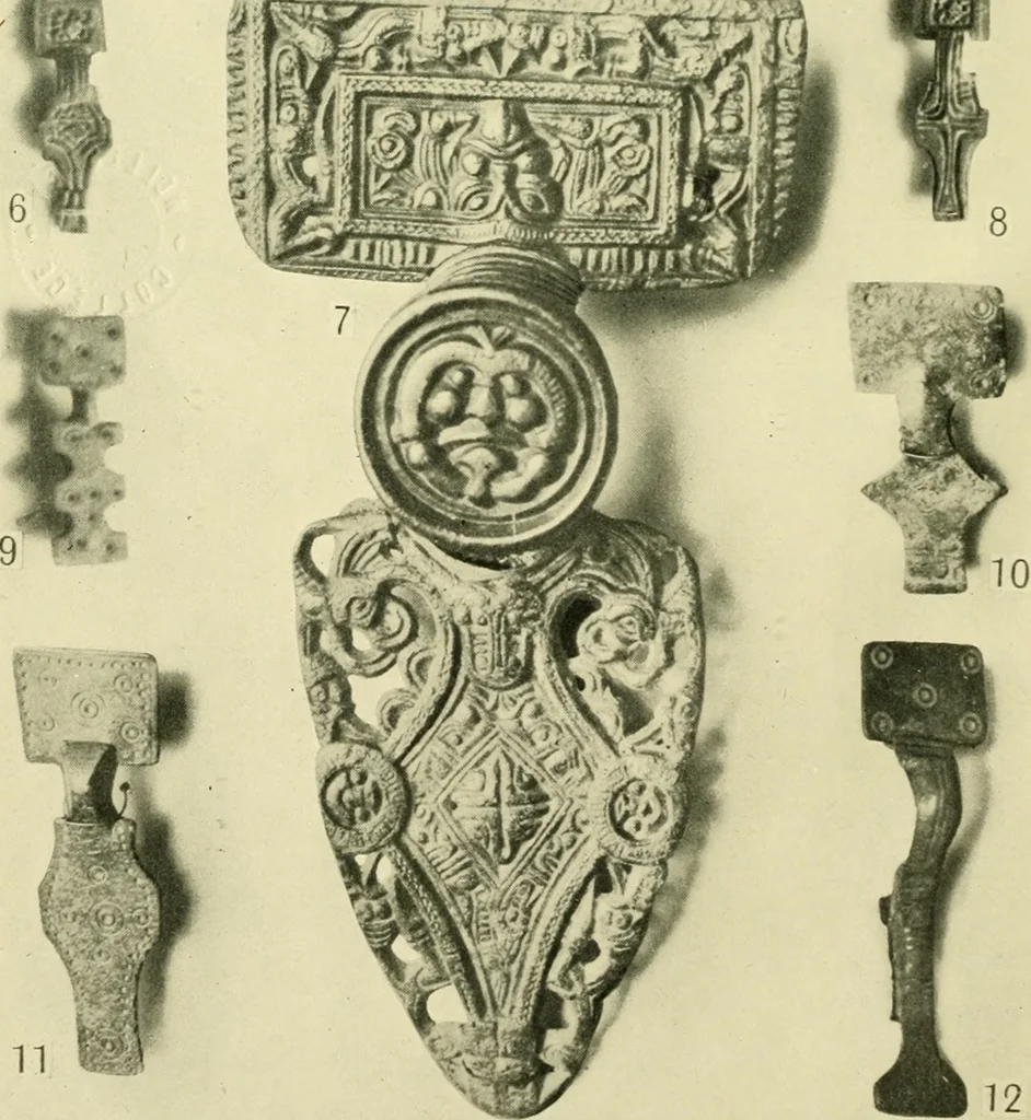 An illustration from The arts in early England, 1903, leaf 359