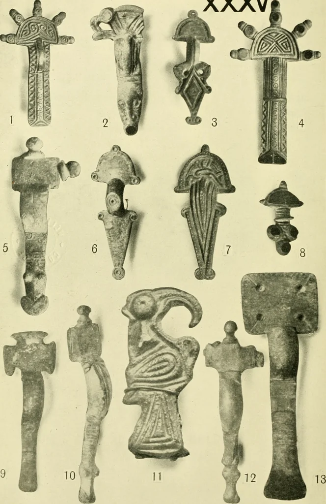 An illustration from The arts in early England, 1903, leaf 361