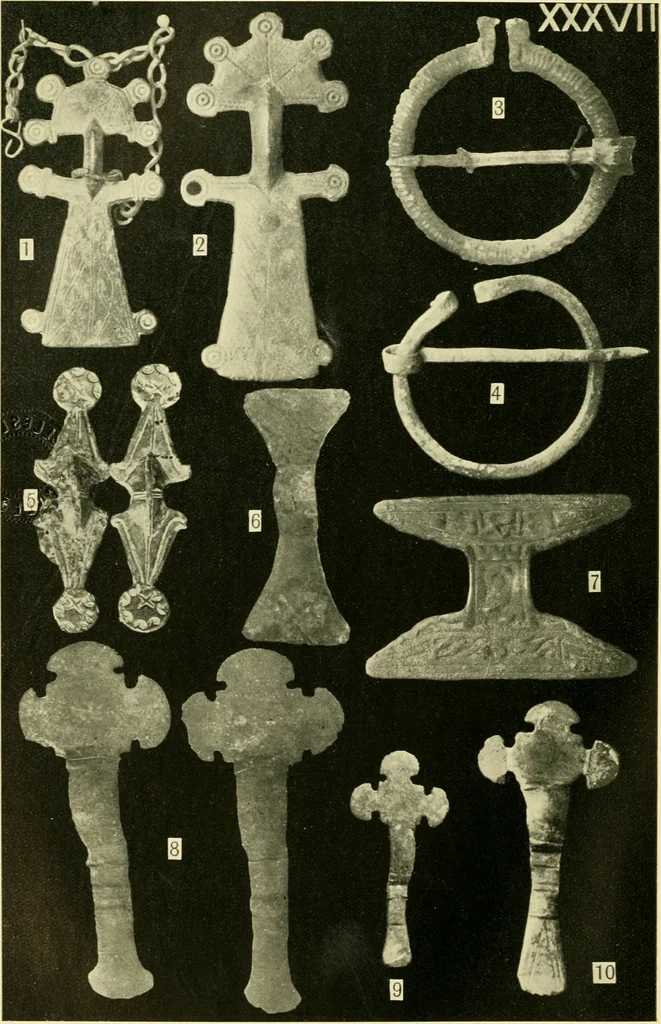 An illustration from The arts in early England, 1903, leaf 367