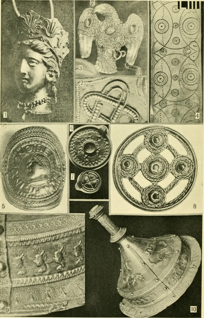An illustration from The arts in early England, 1903, leaf 457