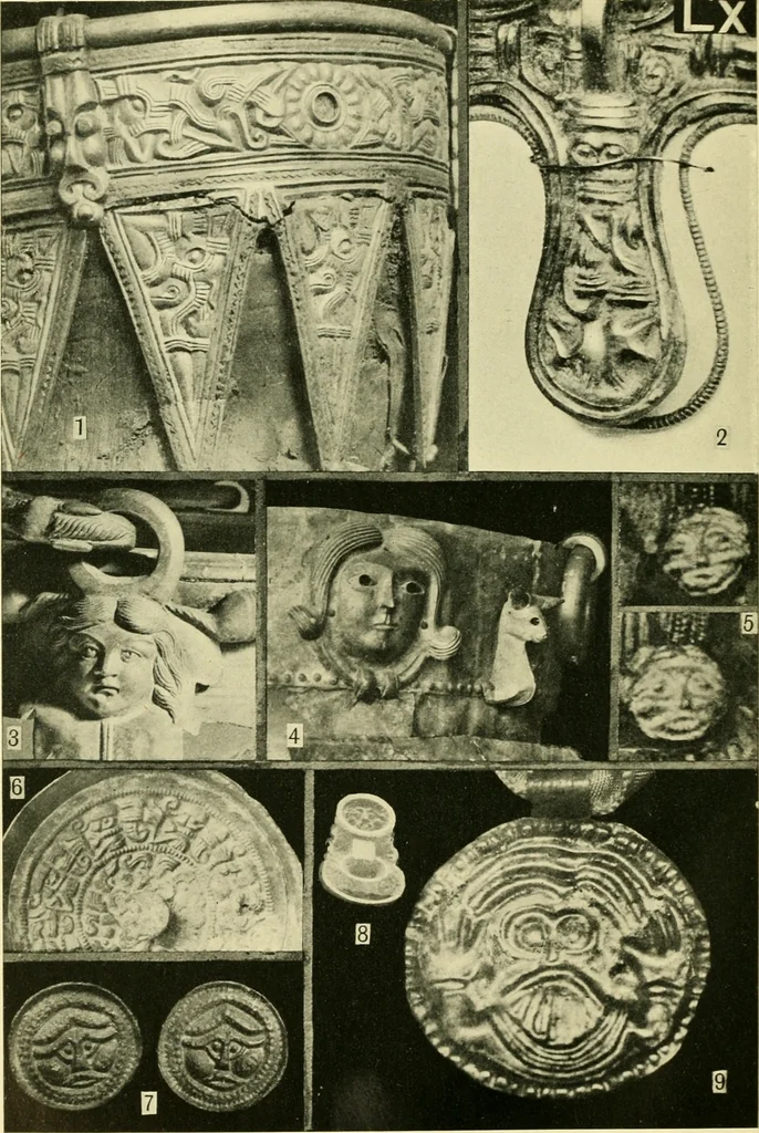 An illustration from The arts in early England, 1903, leaf 485