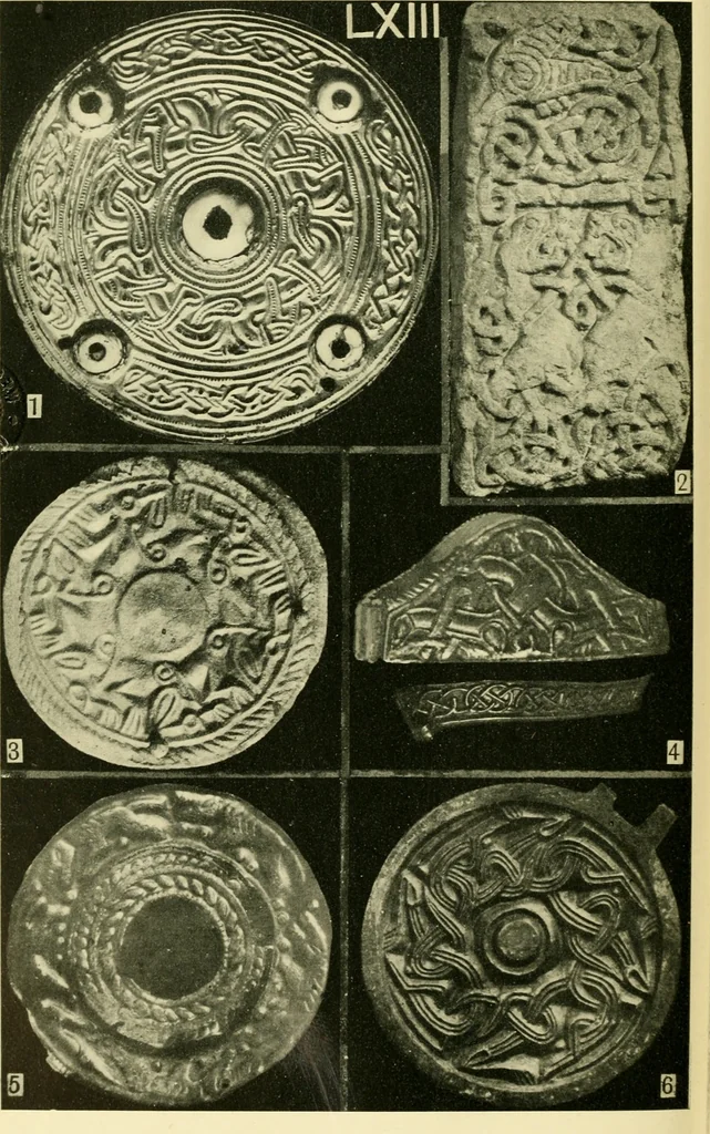 An illustration from The arts in early England, 1903, leaf 501