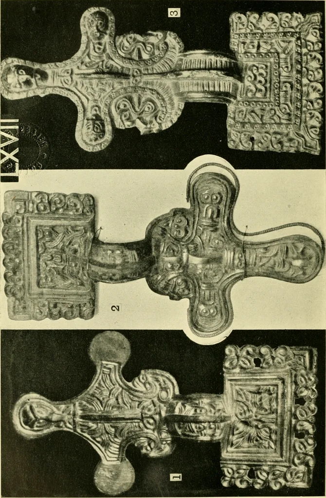 An illustration from The arts in early England, 1903, leaf 519