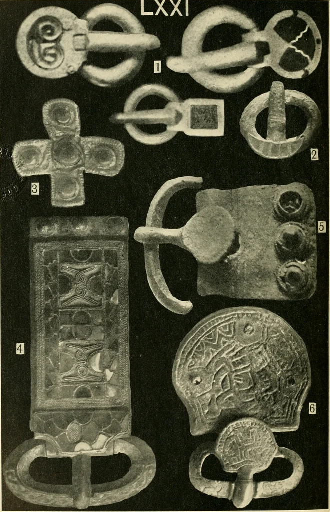 An illustration from The arts in early England, 1903, leaf 537