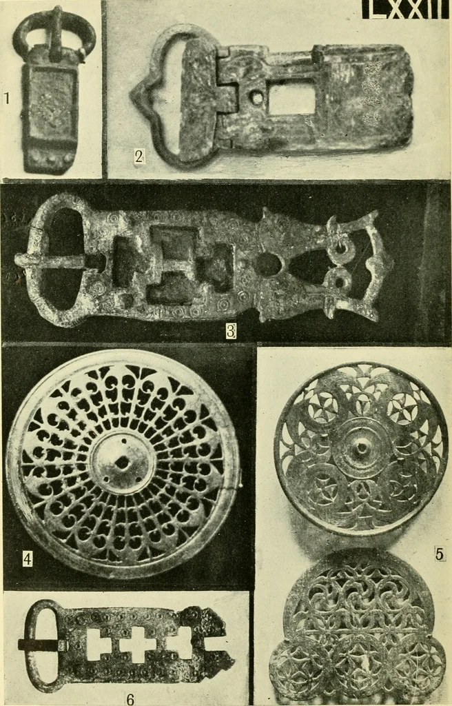An illustration from The arts in early England, 1903, leaf 541