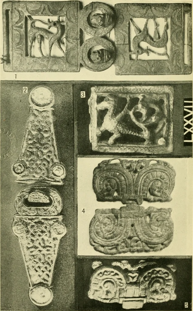 An illustration from The arts in early England, 1903, leaf 563