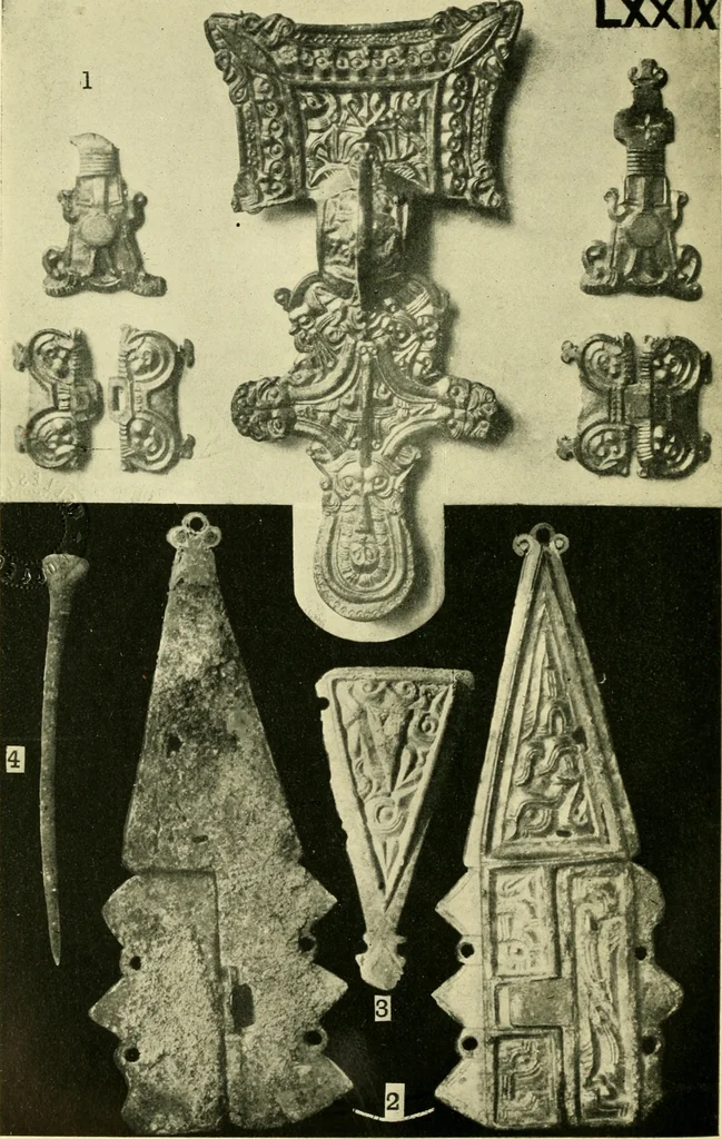 An illustration from The arts in early England, 1903, leaf 571
