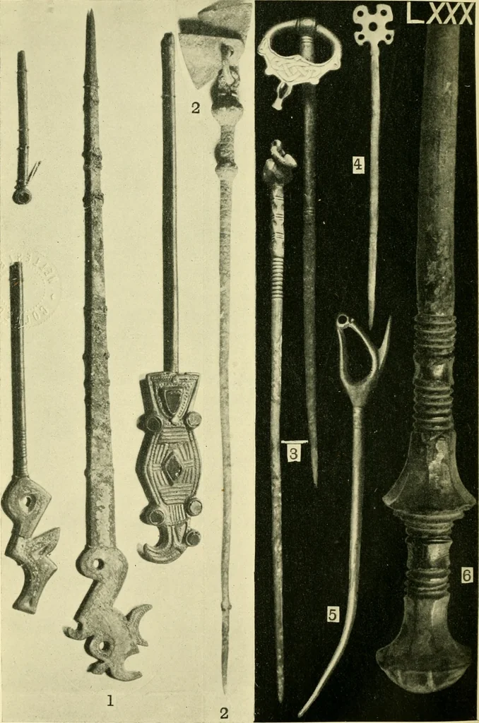 An illustration from The arts in early England, 1903, leaf 577
