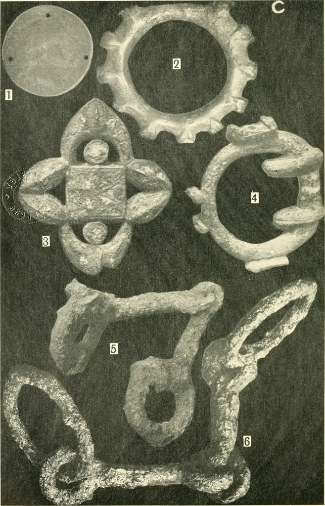 An illustration from The arts in early England, 1903, leaf 107