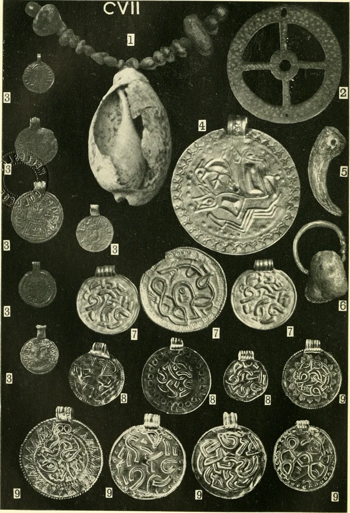 An illustration from The arts in early England, 1903, leaf 147