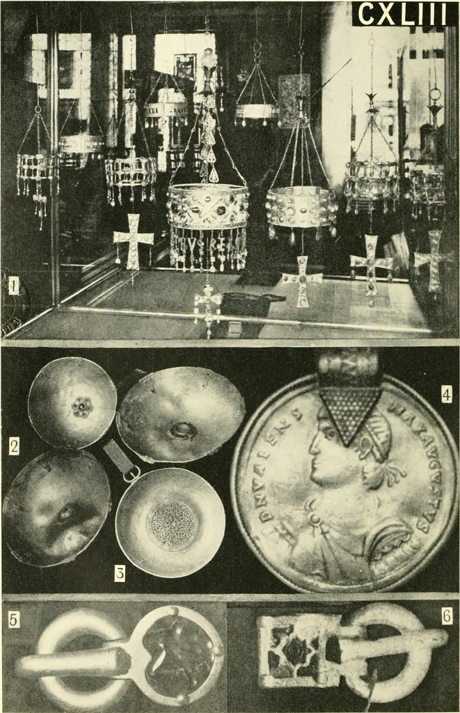 An illustration from The arts in early England, 1903, leaf 299