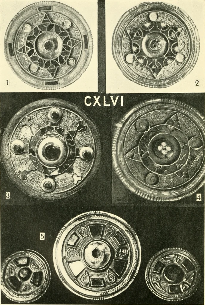 An illustration from The arts in early England, 1903, leaf 317