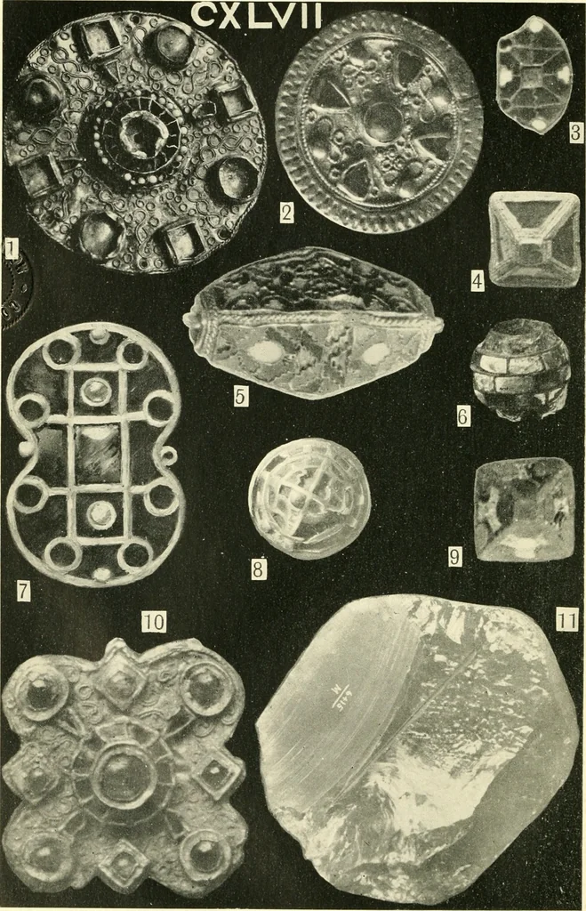 An illustration from The arts in early England, 1903, leaf 321