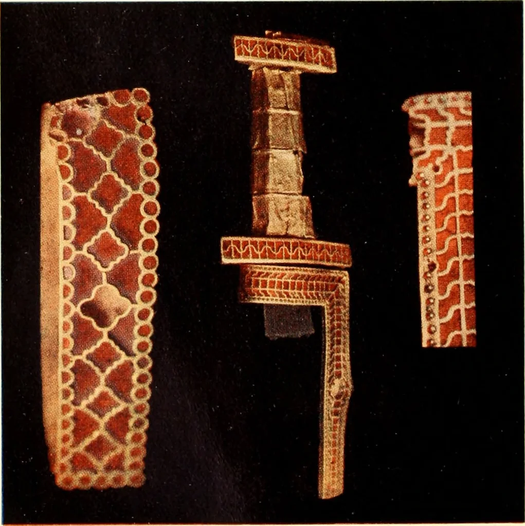 An illustration from The arts in early England, 1903, leaf 327