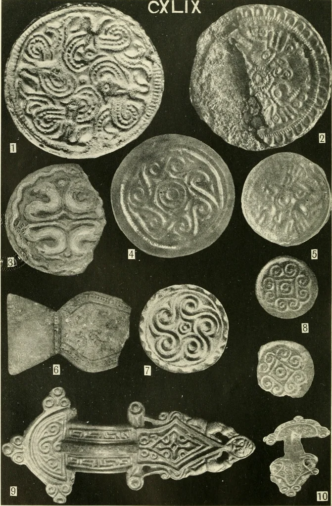An illustration from The arts in early England, 1903, leaf 343