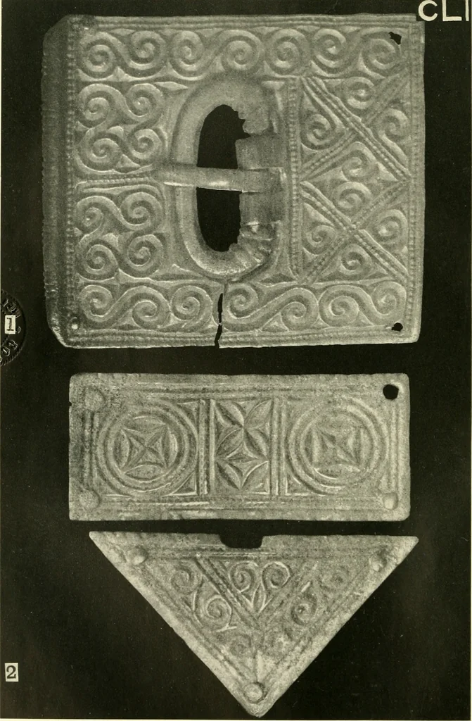 An illustration from The arts in early England, 1903, leaf 351