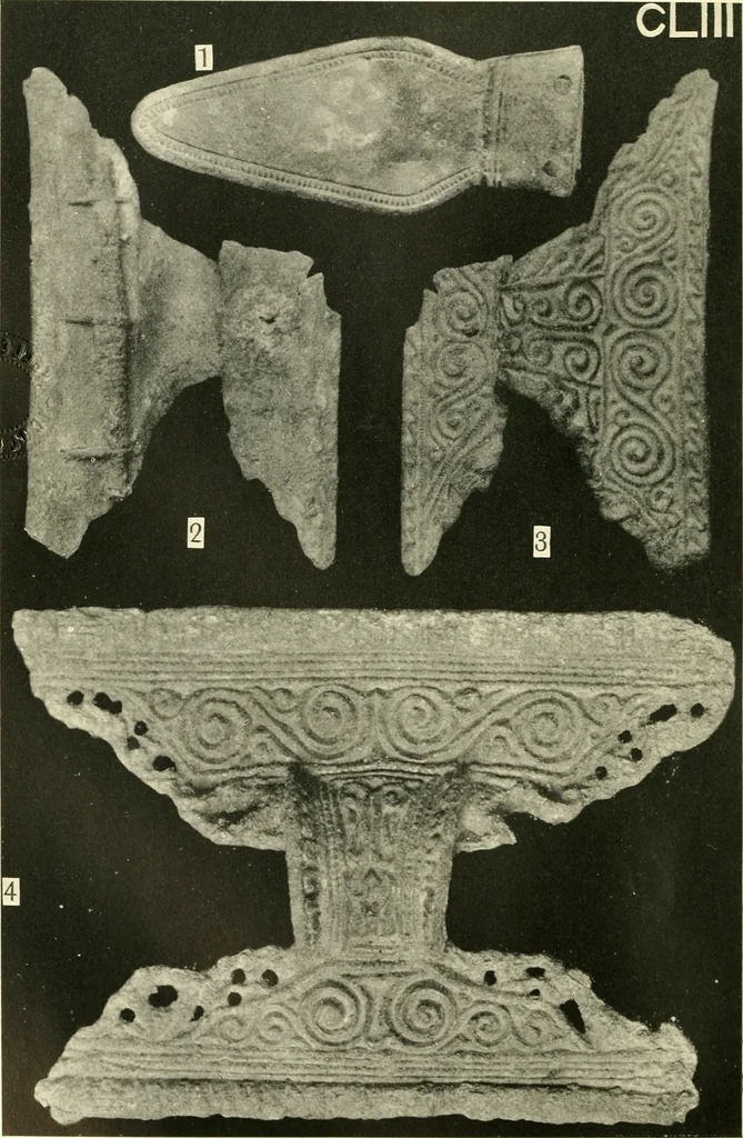 An illustration from The arts in early England, 1903, leaf 357