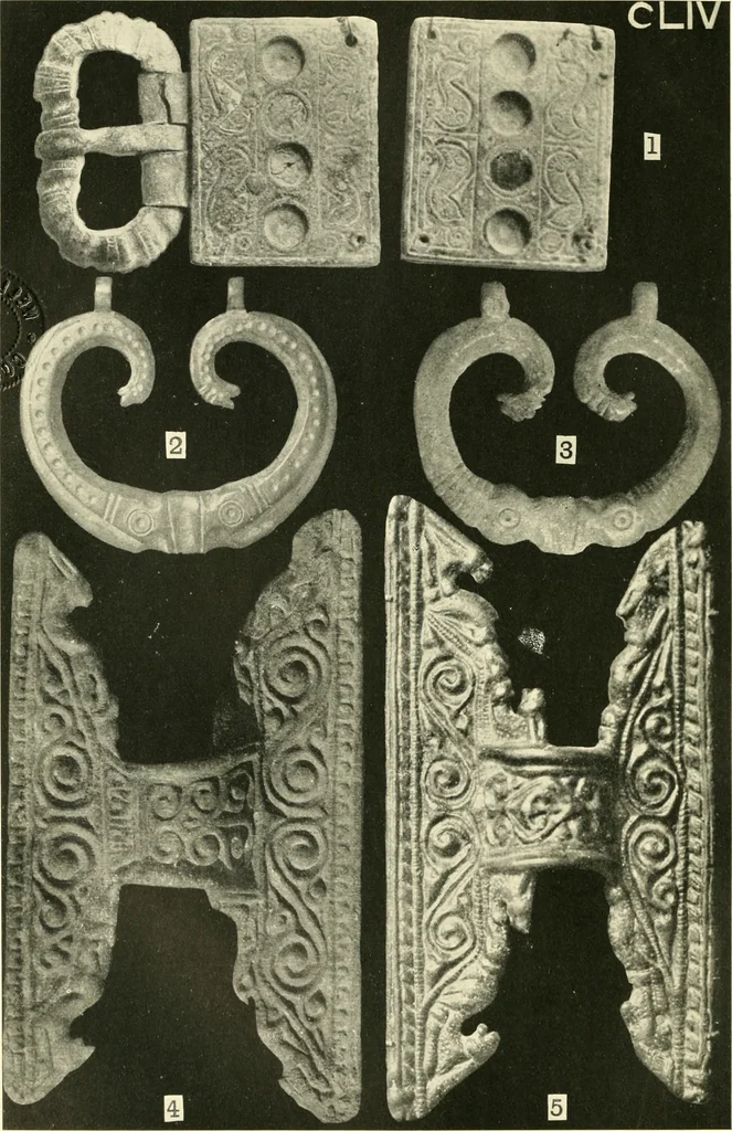 An illustration from The arts in early England, 1903, leaf 361