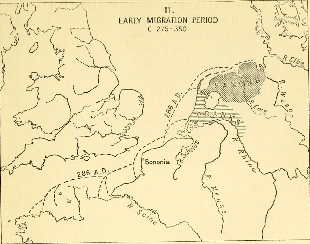 An illustration from The arts in early England, 1903, leaf 376